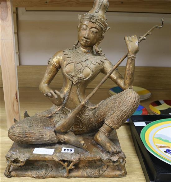 A Thai gilt bronze H.49cm, W.37cm